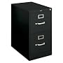 2-Drawer Letter File, Vertical, 15x22x26-1/16, Black