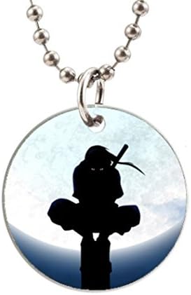 Itachi Uchiha - Naruto Designed Round Dog Tag Cat Tag necklace pendants Chain Photo (One Side)