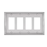 Buy allen + roth Satin Nickel Pinstripe Quad Decorator Wall Switch Plate by Allen