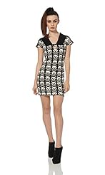 Sexy Polyester General Print Little Black Dress/Mini Dress 