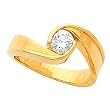 14K Yellow Gold Diamond Solitaire Engagement Ring - 0.50 Ct.
