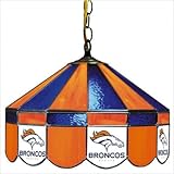 IMAGE OF Denver Broncos Stained Glass Pub Light Style: Swag