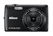 Nikon COOLPIX S4300 16 MP Digital Camera with 6x Zoom NIKKOR Glass Lens and 3-inch Touchscreen LCD (Black)
