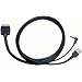 Kenwood KCA-iP200 - iPod data cable - Apple Dock connector (M) - 4 pin USB Type A, mini-phone stereo 3.5 mm (M)