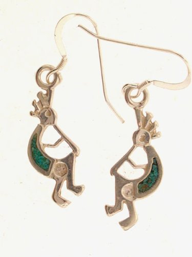 Beautiful! Southwest Sterling-silver & Kokopelli Dangle-earrings