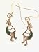Beautiful! Sterling-silver & Turquoise Navajo Kokopelli dangle-earrings