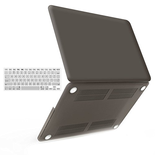 iBenzer Basic Soft-Touch Series Plastic Hard Case Cover for Apple Old Macbook Pro 15.4-inch 15.4'' with Retina Display A1398, Gray