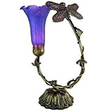 Gorgeous Glass Dragonfly, Tulip Shade Lamp-642