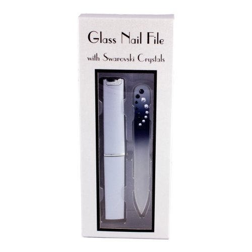 Swarovski Kristall mini Glas Nagelfeile mit Etui - schwarz Preisvergleich