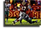 Completely Handpainted American Football Sport Painting, Custom Order FL4839, Oil on Canvas, with Option to Paint Jerry, Brett & Co. from Any Other Favorite Photograph or Picture, Unframed, Size 11" x 17" inch