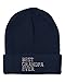 Best Grandpa Ever Embroidery Embroidered Beanie Skully Hat Cap Navy