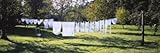 IMAGE OF Clothes Drying on a Clothesline in a Backyard, Baden-Wurttemberg, Germany Photographic Poster Print by Panoramic Images , 32x96