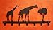 Zoohu Black 7-hook Giraffe Animal l Wall Mount Coat Hook Rack Hanger Organizer for Kids Room D¨¦cor