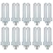 10 Pack Sunlite 18 Watt PLT 4-Pin Triple Tube, GX24Q-2 Base, Warm White