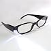 Super Bright Night Smart Touch Switch Lighted Up LED Reading Glasses Black Frame +1.50 w/ Batteries