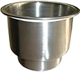 Amarine-made Stainless Steel Cup Drink Holder with Drain Marine Boat Rv Camper