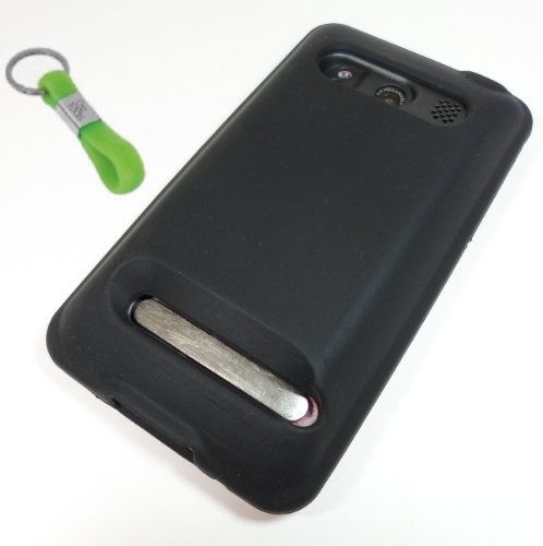 Black Sprint HTC Evo 4G Extended Battery Silicone Case with GizMax Silicone Keychain