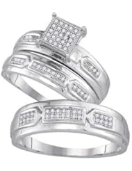 0.20CTW-DIA MICRO-PAVE TRIO SET