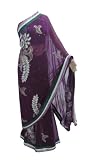 Ibaexports Bollywood Party Wear Bridal Plum Designer Indian Saree -One size