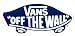 Vans Off The Wall Skateboard Shoes Sticker for skateboarding footwear bmx trainers surf snowboard vw Blue