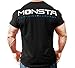 Monsta Clothing Co. Men's Bodybuilding Workout (Monsta-USA-Skull) Gym T-Shirt