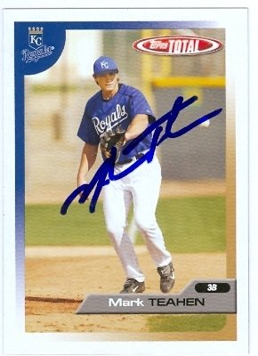 Mark Teahen Autographed/Hand Signed Baseball Card (Kansas City Royals)
