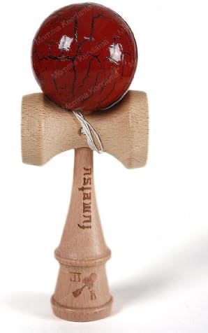 Momma Kendama,Fumetsu Marbled Red, Includes Extra String