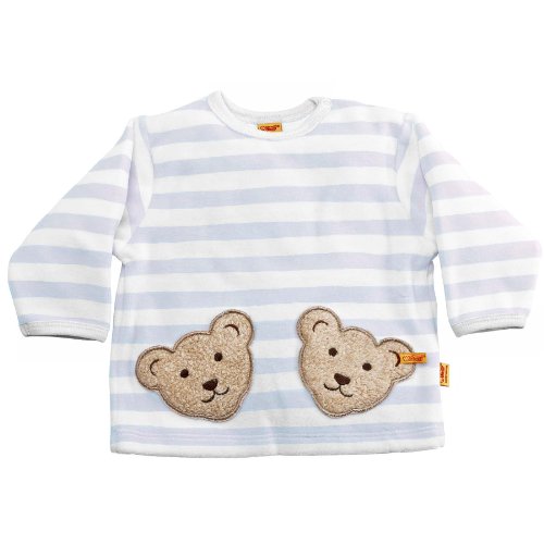 Steiff Unisex - Baby Sweatshirt, gestreift Doppelb&auml;ren Shirt 0002891, Gr. 74, Blau (baby b Preisvergleich