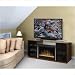 Glass Ember Bed Dimplex Symphony Media Marana TV Stand with Electric Fireplace in Cherry