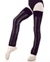 Danskin Girls 7-16 Pointelle Knit Leg Warmer,Black,One Size