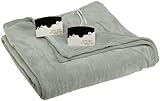 IMAGE OF Biddeford 100% Poly Knit Full Sage MicroPlush Heated Blanket