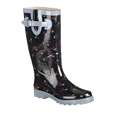 Mini Cherries Rain Boots - Navy/ Sky
