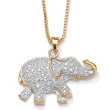 18k/Sterling Silver Elephant Pendant