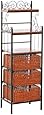 SEI Manilla 3-Drawer Rattan Baker's Rack