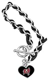 NFL Tampa Bay Buccaneers Chain and Leather Strap Bracelet with Team Logo Charm