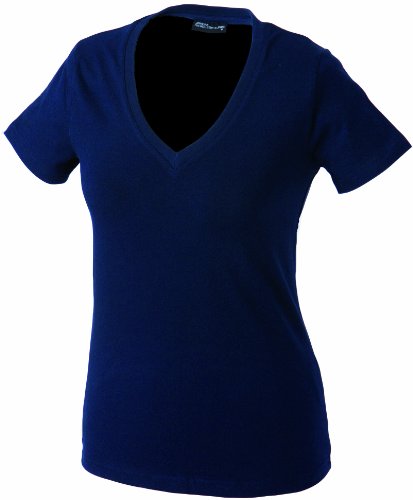 James & Nicholson Damen Fitness T-Shirt V-Ausschnitt, navy, XL, JN004 ny Preisvergleich