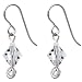 Titanium April Birthstone Earrings Made with SWAROVSKI ELEMENTS
