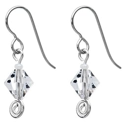 Titanium April Birthstone Earrings Made with SWAROVSKI ELEMENTS
