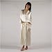  : Women's Luxury Bathrobe by TexereSilk, White 100% Silk Robe -- La Perla Naturale