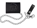 Harley-Davidson&reg; Men's Skull Tri-Fold Short Biker Wallet. Debossed graphics. 99437-10VM