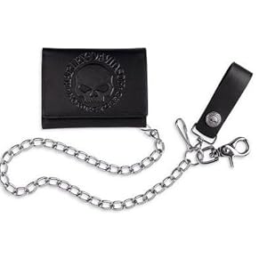 Harley-Davidson® Men's Skull Tri-Fold Short Biker Wallet. Debossed graphics. 99437-10VM