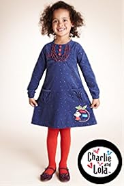 2 Piece Cotton Rich Charlie Lola Pinafore Tights Outfit