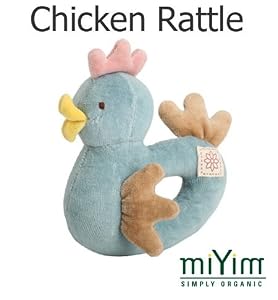 MiYim Organic Cotton Chicken Rattle - Blue (28121)