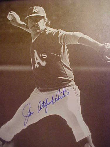 Jim Catfish Hunter Oakland Athletics Autographed Professionally Matted Black & White Photo With A Personally Obtained Autograph Directly From The Player