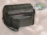Produkt-Bild: Handgelenktasche mit Doppelkammer und Handyfach schwarz Nappaleder f&uuml;r Herren