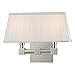 Dixon 2-Light Wall Sconce - Polished Nickel Finish with Off White Silk Shade