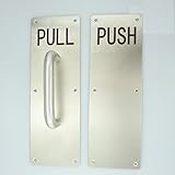 Super More Set of Stainess Steel Door Handle PULL and PUSH Plate