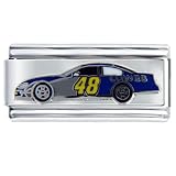 Nascar Car #48 Superlink Licensed Sports Italian Charms Bracelet Link