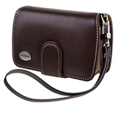 Olympus Slim Leather Case for Olympus Stylus 710, 720SW, 730 FE-180 and FE190 (Dark Brown)