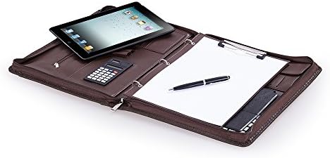Deluxe 3-Ring Binder Folio with Bluetooth Keyboard for iPad Air, Letter A4 Paper